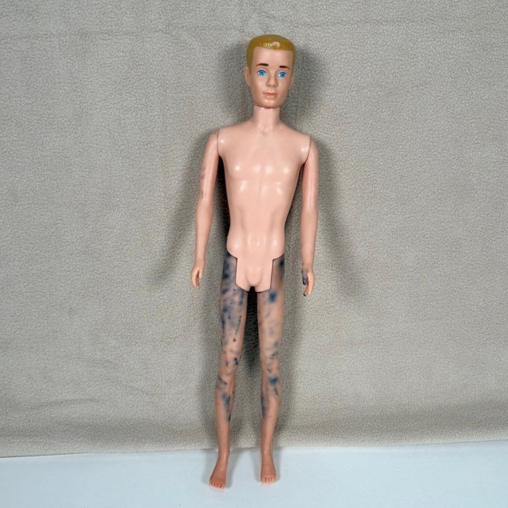 Vintage 1960s Ken Doll and Clothing Lot Blonde Painted Hair Jacket Shorts Shoes - Picture 2 of 14